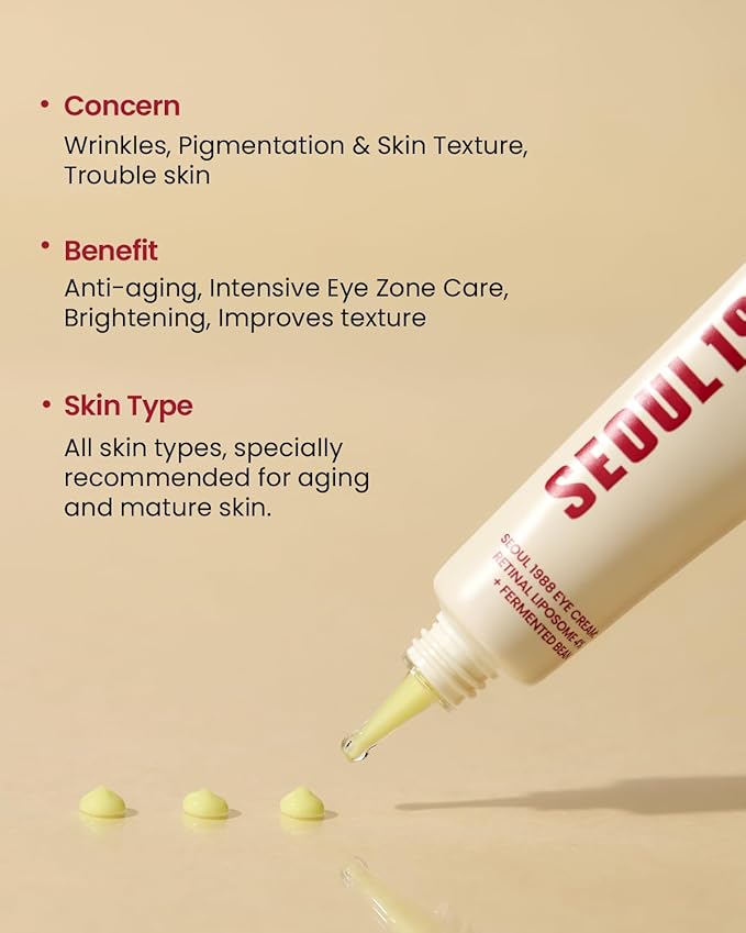 KSECRET Seoul 1988 Eye Cream Retinal Liposome 4% Fermented Bean 30ml