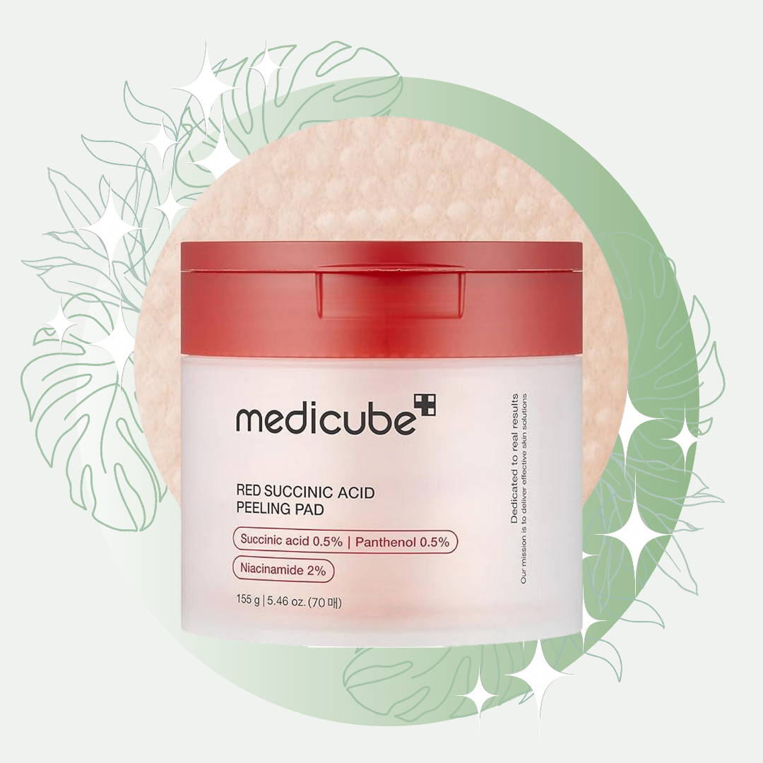 MEDICUBE Red Succinic Acid Panthenol Face Exfoliating Pads 70ea